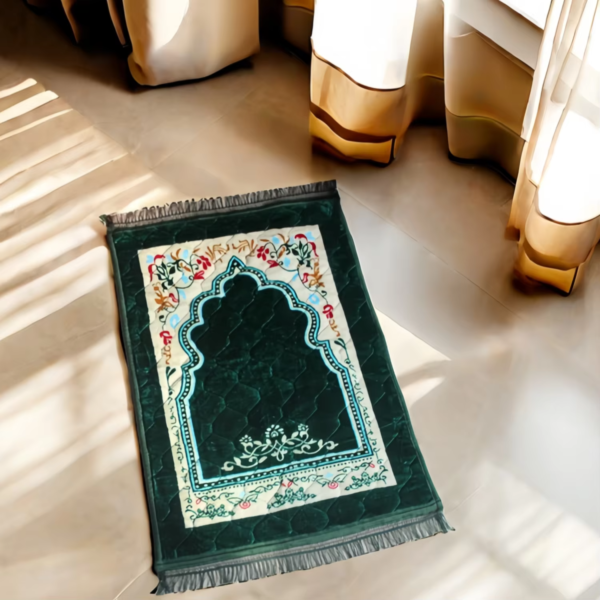 Alfombrilla de rezo Islam - Simples (1) Alfombras de rezo de colores en varios tonos vibrantes dispuestas en abanico