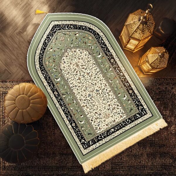 Almohada de rezo islam - circular (3) Alfombra circular islámica como elemento decorativo en habitación minimalista
