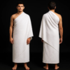 Ihram-Ehram-Ahram para hombres 2 Familia musulmana con niños en Ihram, preparándose para la peregrinación