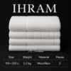 Ihram-Ehram-Ahram para hombres tallas Conjunto de Ihram infantil de algodón puro, cómodo y transpirable