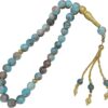 Tasbih - Tasbeeh - rosario musulman AZUL-MARRON Pack de 6 Tasbihs Elegantes de Colores - Rosarios Musulmanes para Oración Diaria
