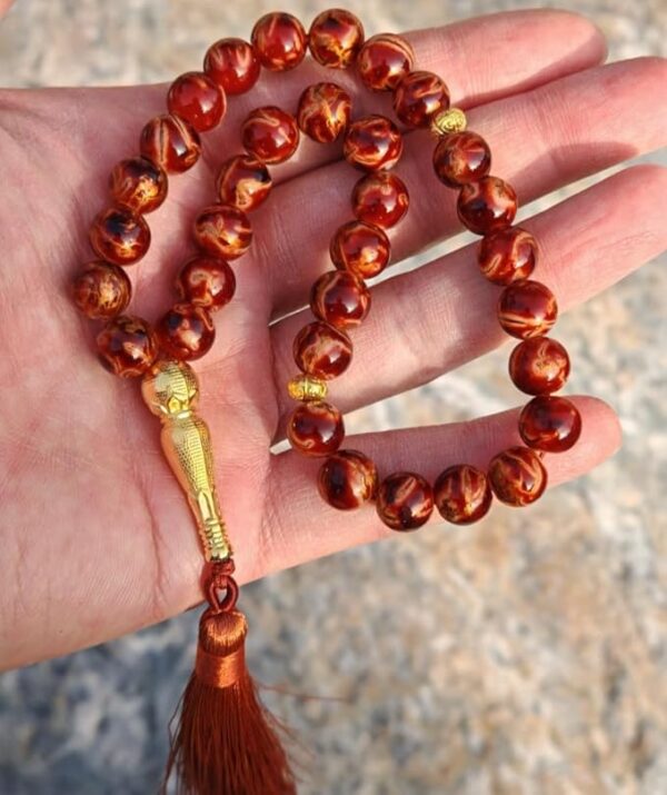 Tasbih - Tasbeeh - rosario musulman MARRON 1 Pack de 6 Tasbihs Elegantes de Colores - Rosarios Musulmanes para Oración Diaria