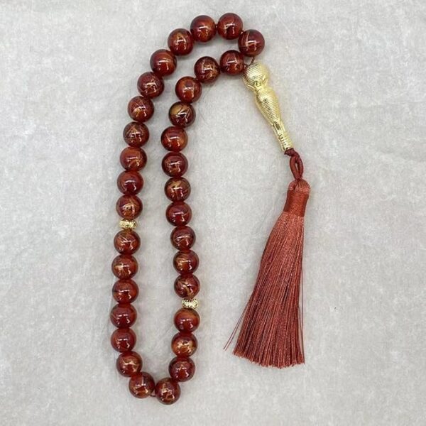 Tasbih - Tasbeeh - rosario musulman MARRON 2 Pack de 6 Tasbihs Elegantes de Colores - Rosarios Musulmanes para Oración Diaria