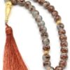 Tasbih - Tasbeeh - rosario musulman MARRON-BLANCO Pack de 6 Tasbihs Elegantes de Colores - Rosarios Musulmanes para Oración Diaria