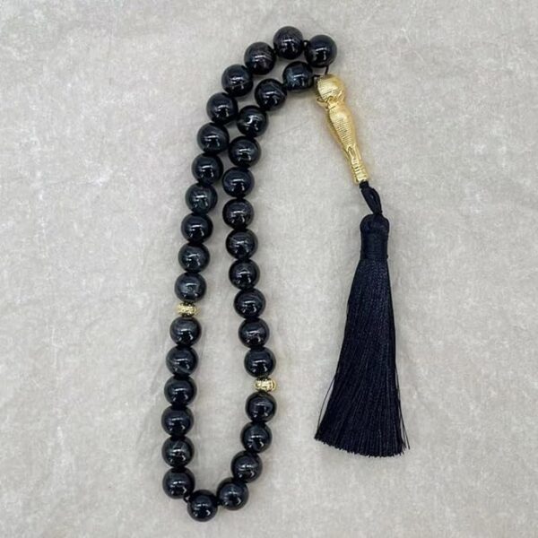 Tasbih - Tasbeeh - rosario musulman NEGRO 2 Pack de 6 Tasbihs Elegantes de Colores - Rosarios Musulmanes para Oración Diaria