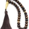 Tasbih - Tasbeeh - rosario musulman NEGRO-MARRON Pack de 6 Tasbihs Elegantes de Colores - Rosarios Musulmanes para Oración Diaria